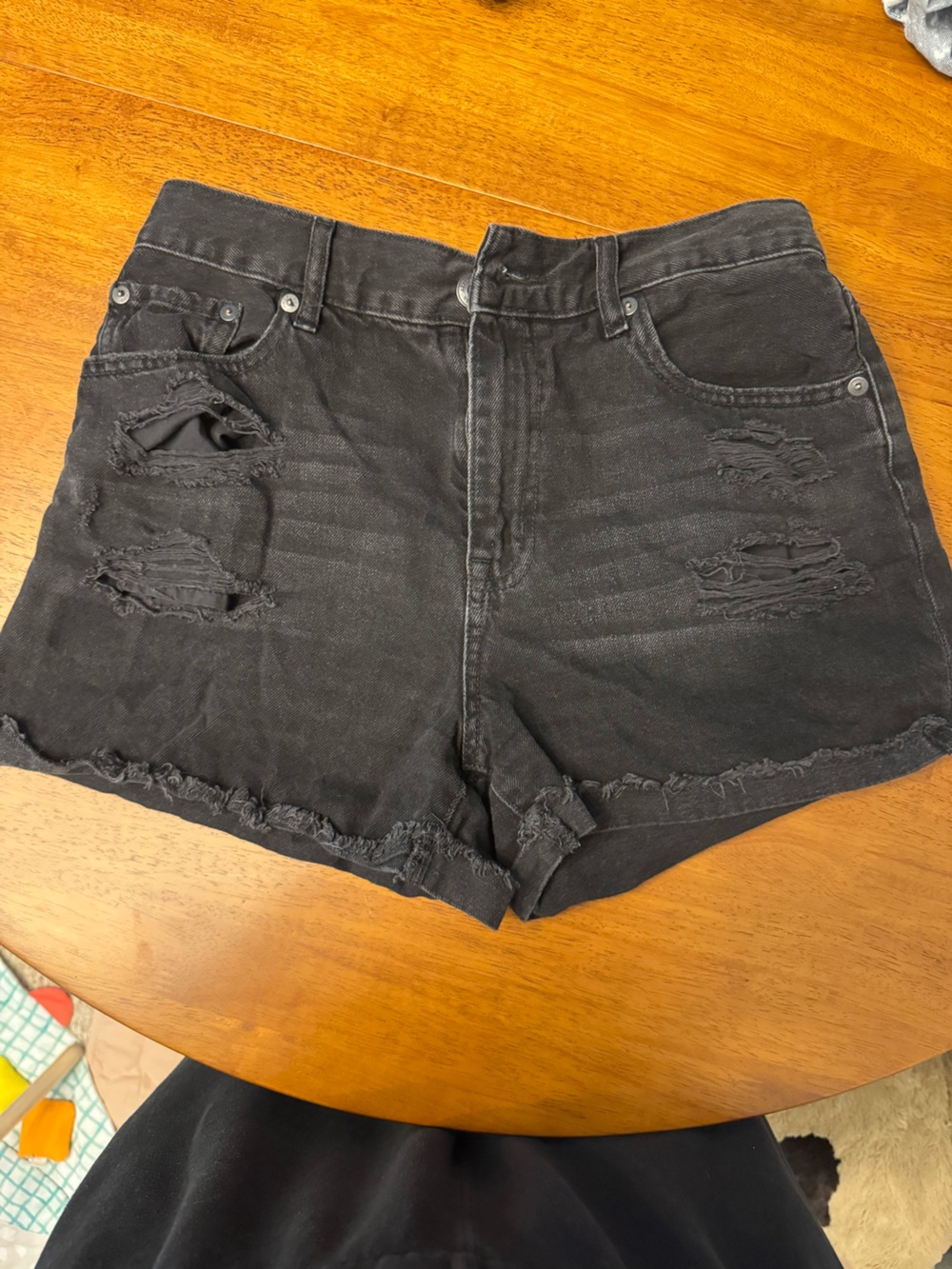 Aeropostale Black Mom Short Denim
